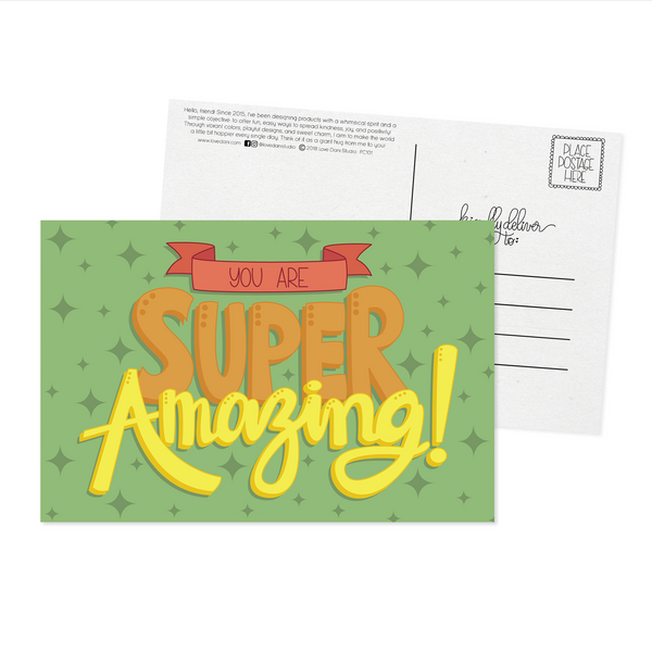 You Are Super Amazing - Postcard