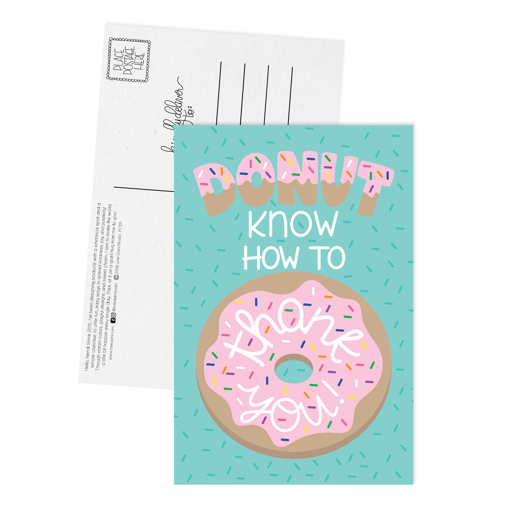 Donut Know How to Thank You - Postcard