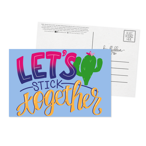 Let's Stick Together - Postcard