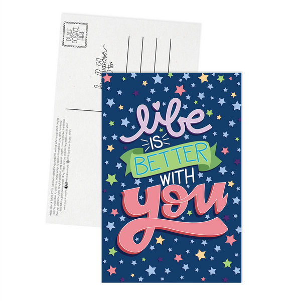 Life is Better With You - Postcard