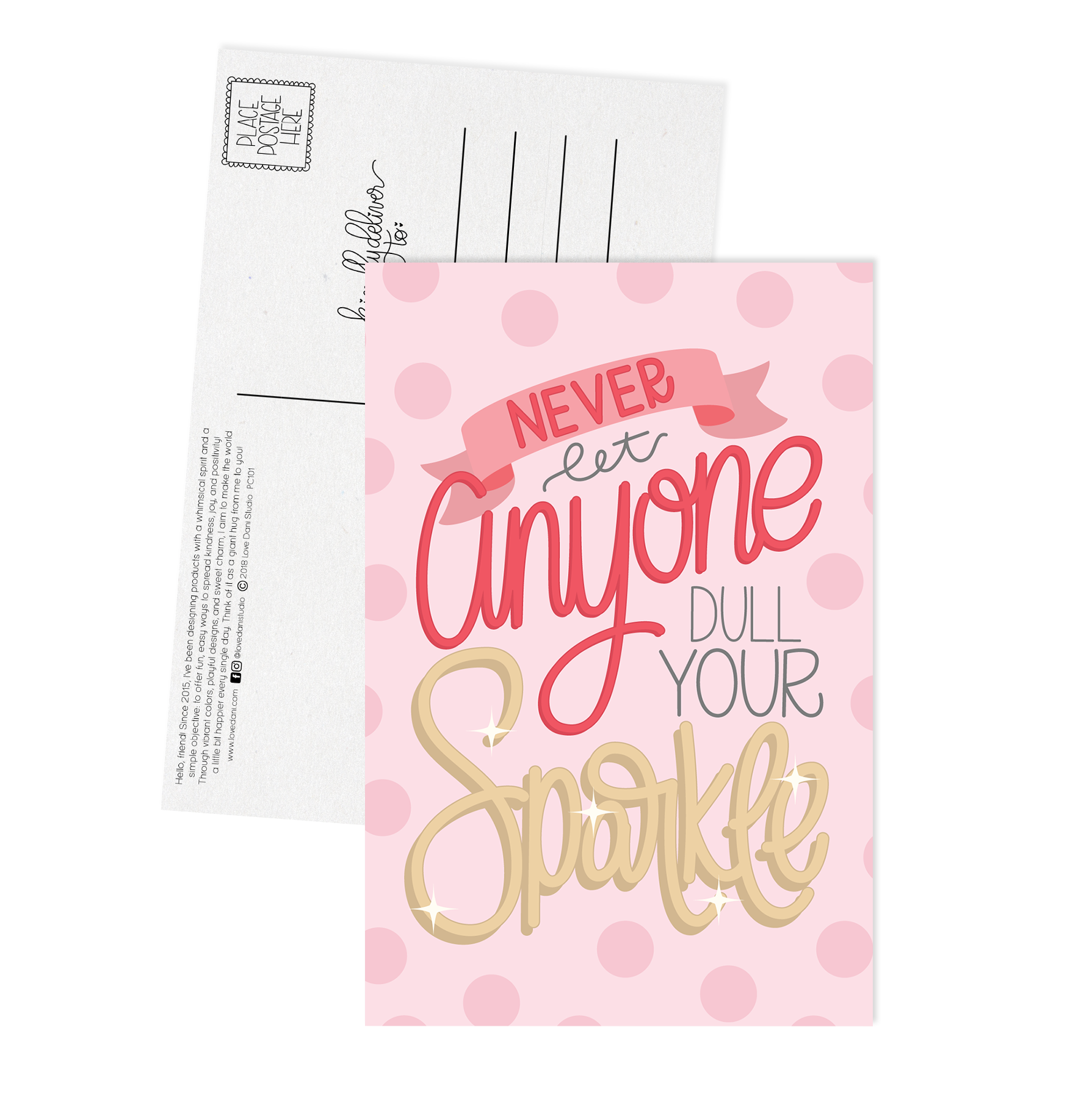 Never Let Anyone Dull Your Sparkle - Postcard