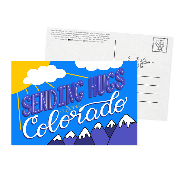 Sending Hugs From Colorado - Postcard