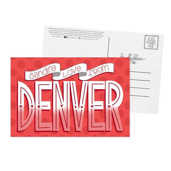 Sending Love From Denver - Postcard